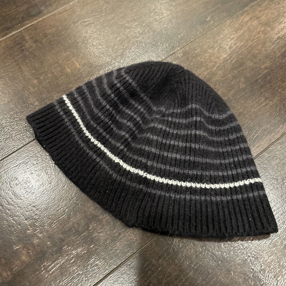 Outdoor Research Gray Stripe Black Wool Blend Beanie Skull Cap Winter Snow One - Picture 5 of 12
